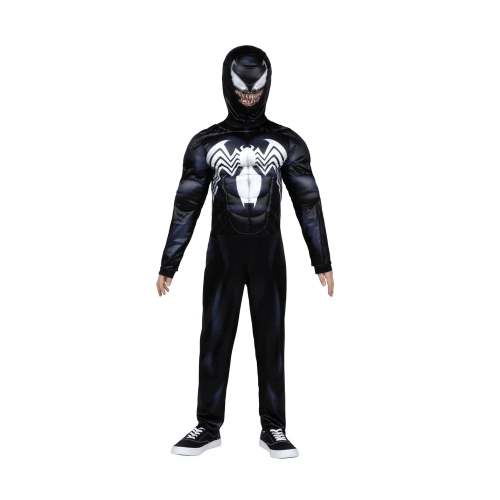 Marvel Spider-Man Venom Costume Padded Jumpsuit Boys M 8 Jazwares NWT